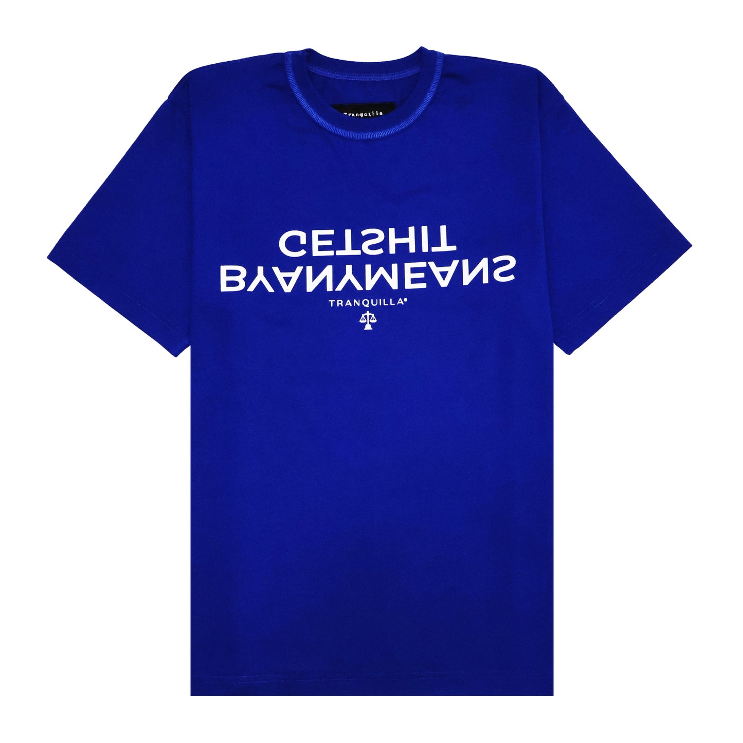 "BYANYMEANS" TEE IN BLUE