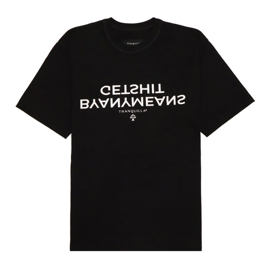 "BYANYMEANS" TEE IN BLACK