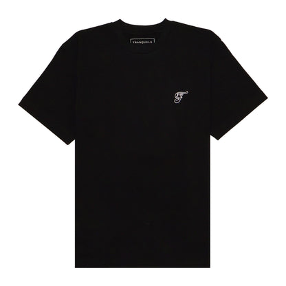 "GANGSTAR" TEE IN BLACK (slim-fit)
