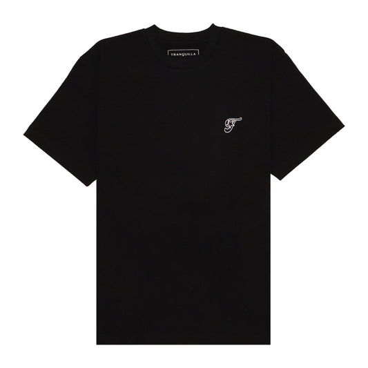 "GANGSTAR" TEE IN BLACK (slim-fit)