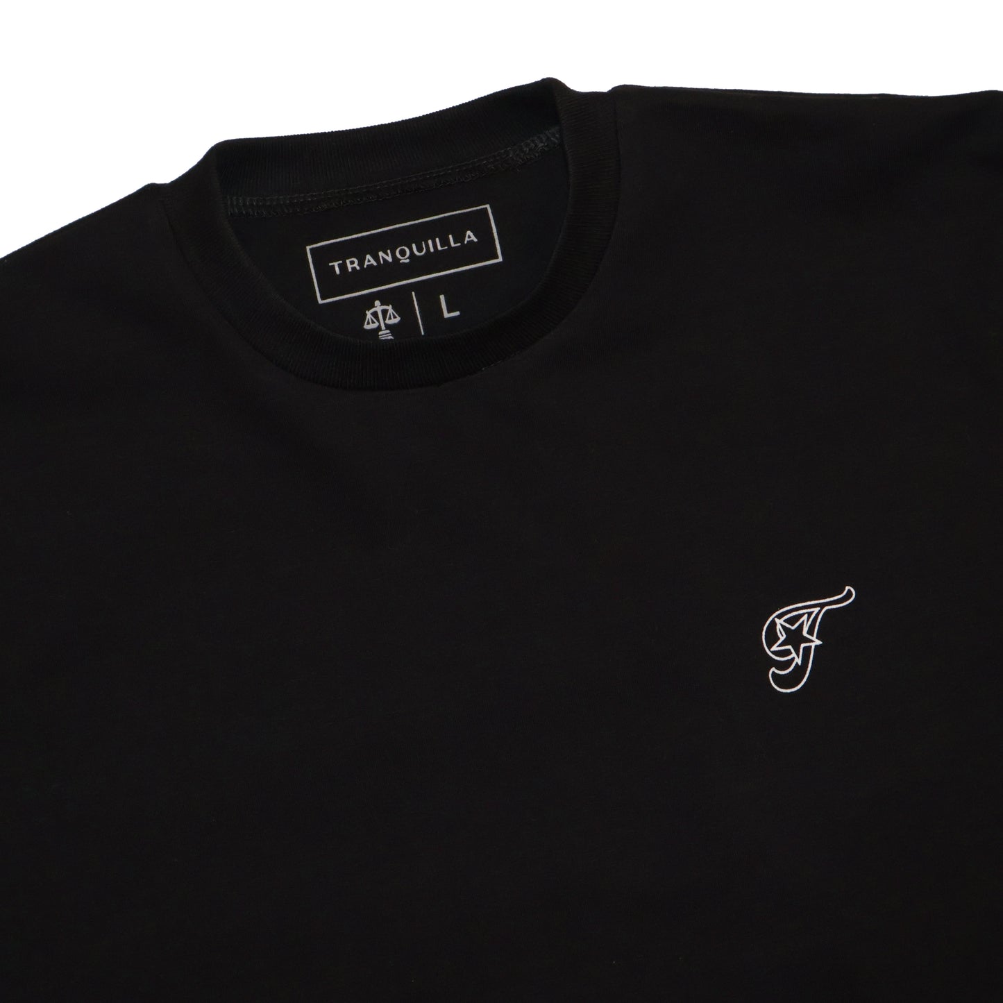 "GANGSTAR" TEE IN BLACK (slim-fit)