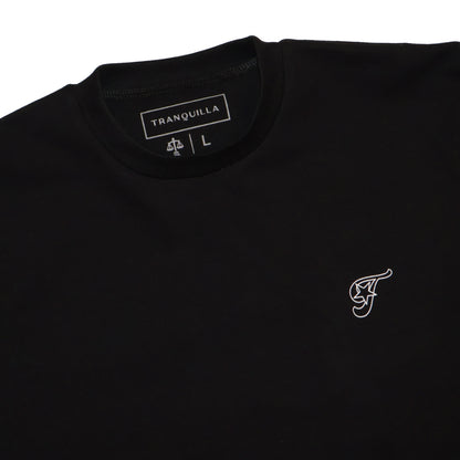 "GANGSTAR" TEE IN BLACK (slim-fit)