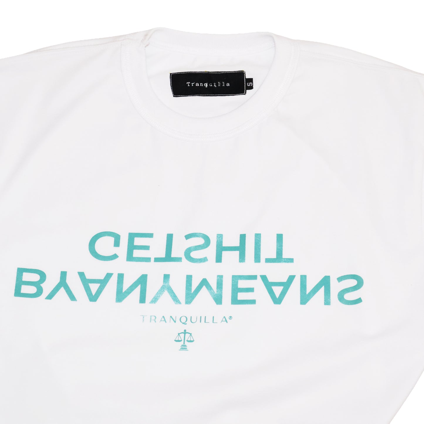 "BYANYMEANS" TEE IN WHITE