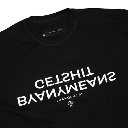 "BYANYMEANS" TEE IN BLACK