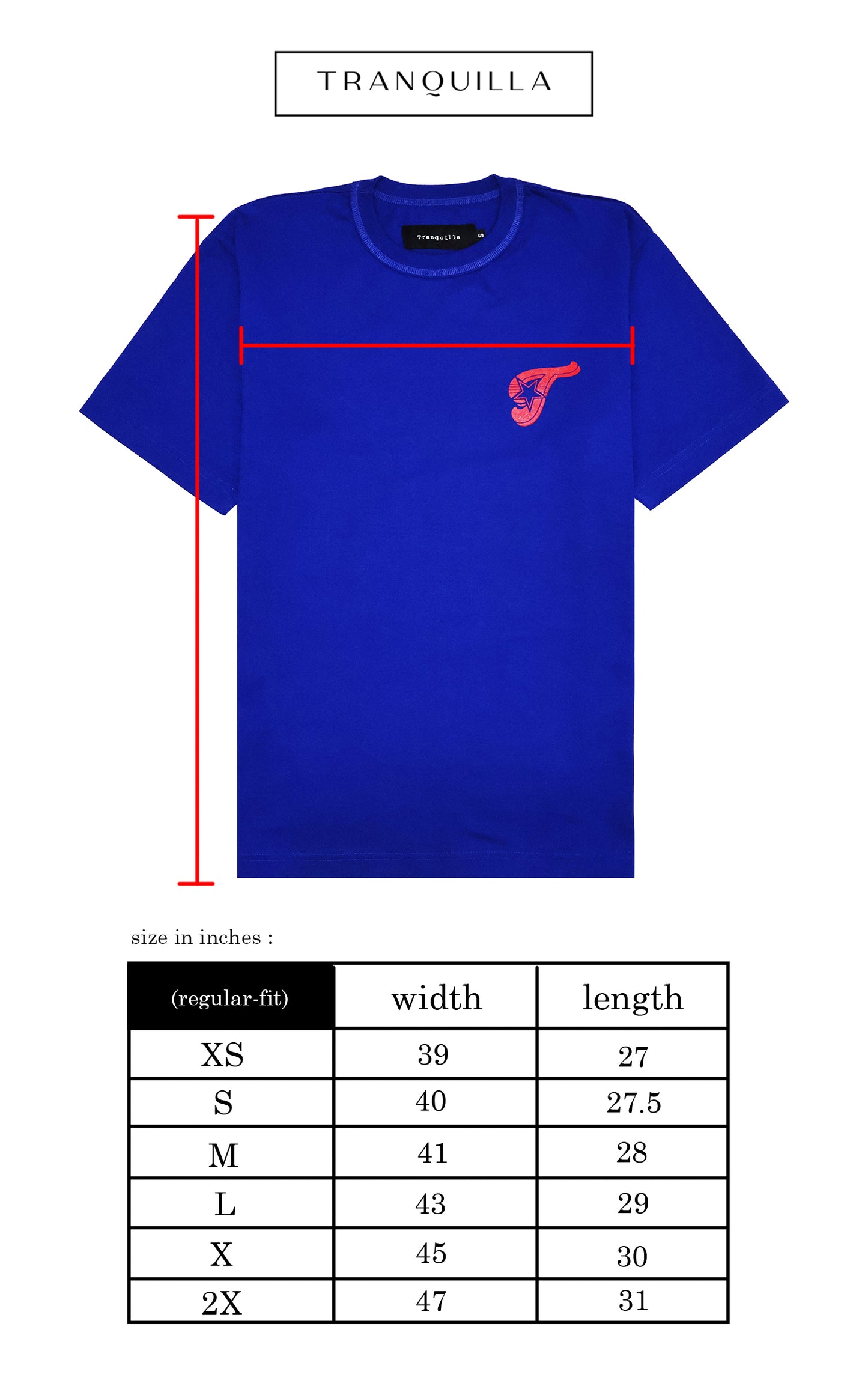 "GANGSTAR" TEE IN BLUE