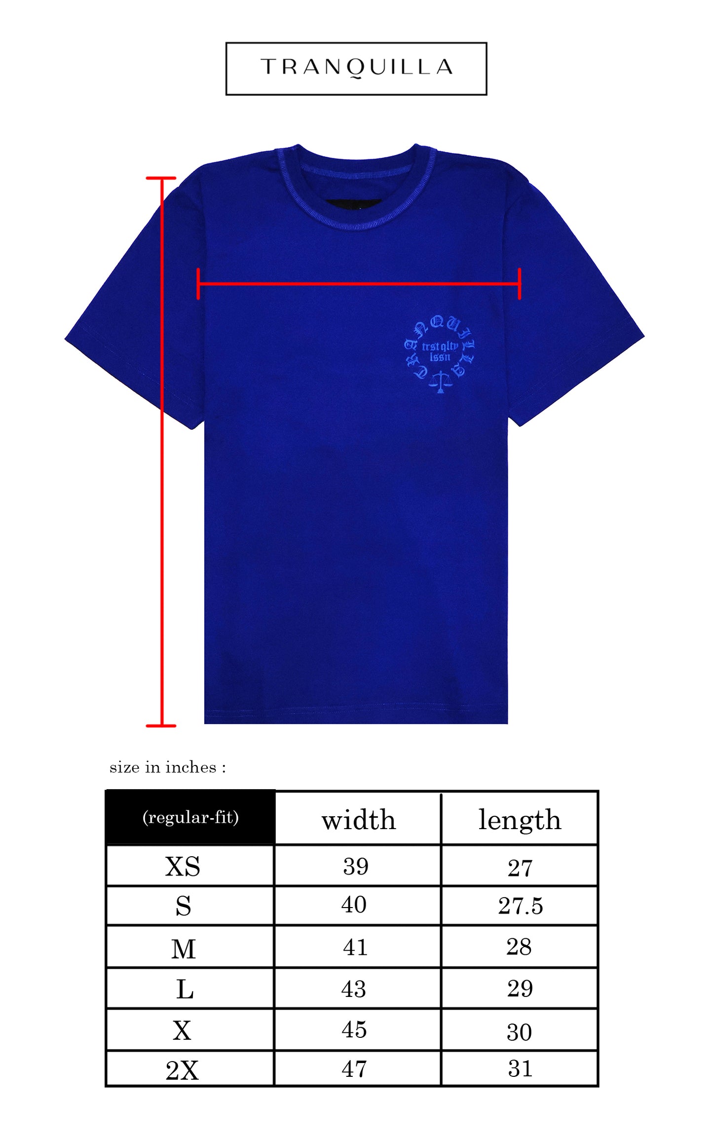 "AMULET" TEE IN BLUE