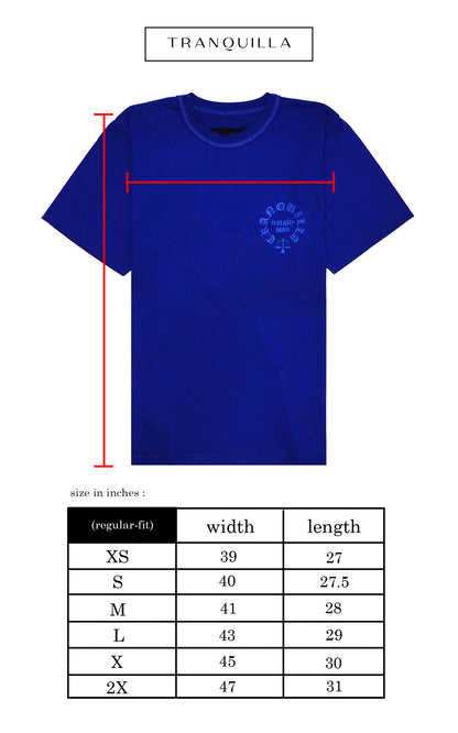 "AMULET" TEE IN BLUE