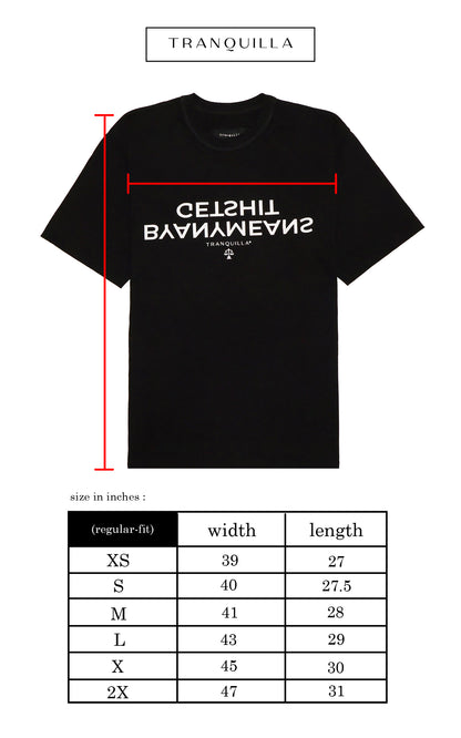 "BYANYMEANS" TEE IN BLACK